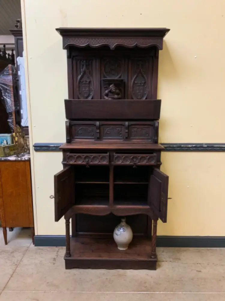 Antik - Vertiko, Anrichte, Buffet - Neogotik - Lieferung möglich! 18