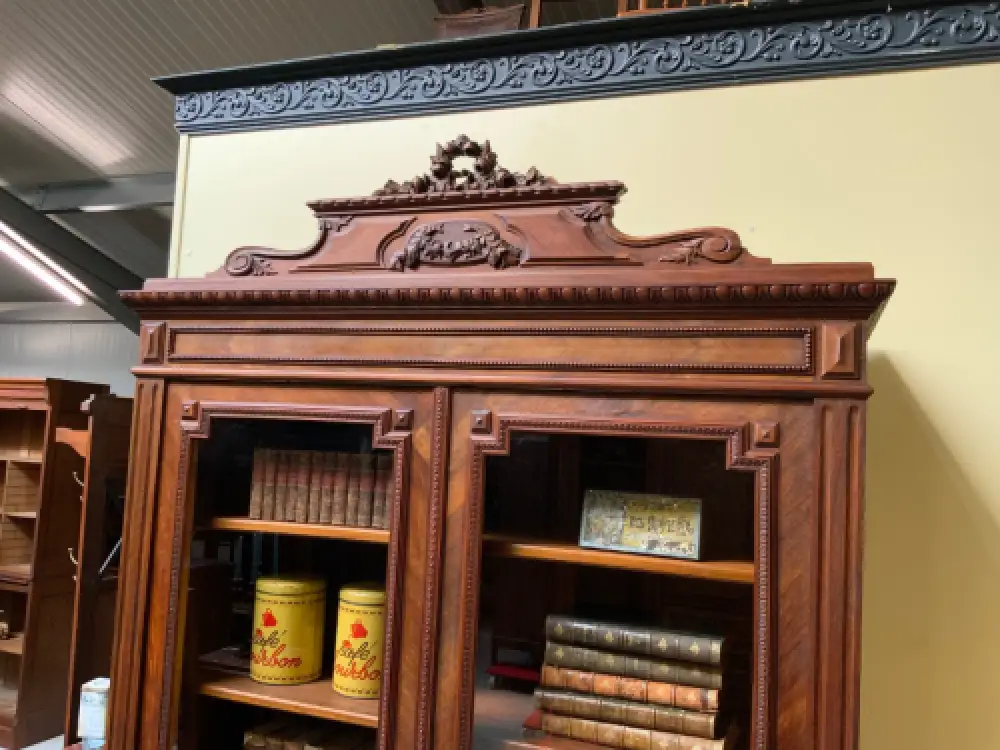 Antiker Jugendstil Geschirrschrank, Vitrine, Bücherschrank - Lieferung möglich! 10