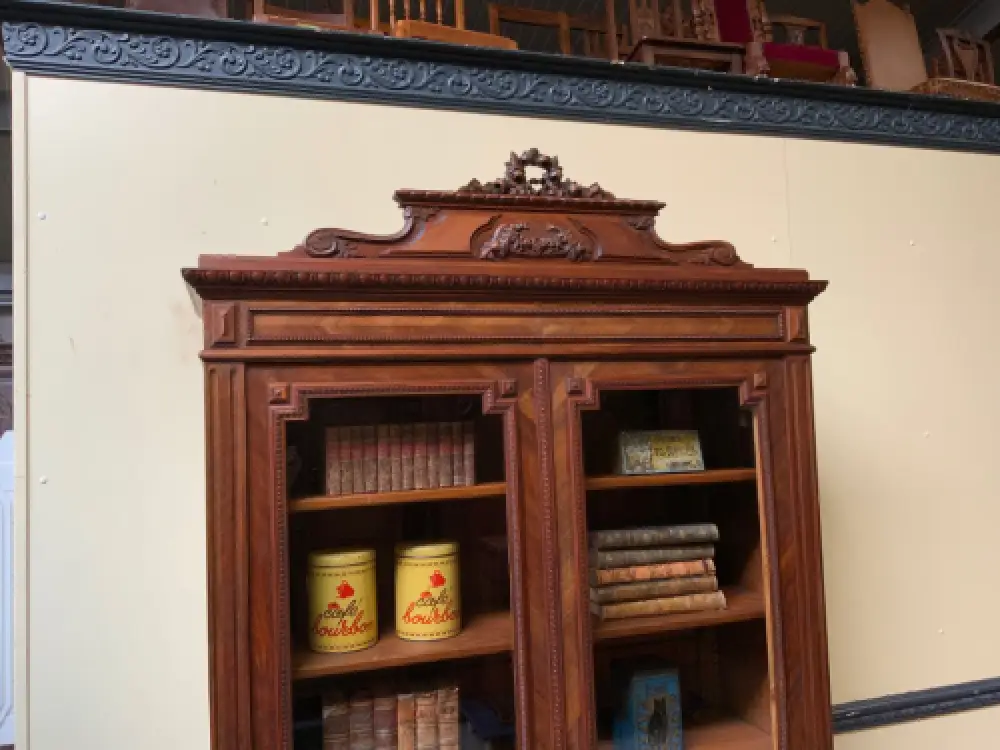 Antiker Jugendstil Geschirrschrank, Vitrine, Bücherschrank - Lieferung möglich! 11