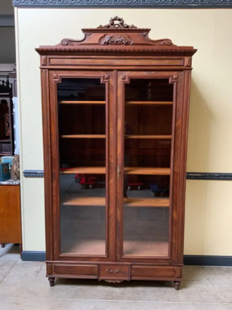 Antiker Jugendstil Geschirrschrank, Vitrine, Bücherschrank - Lieferung möglich! 16