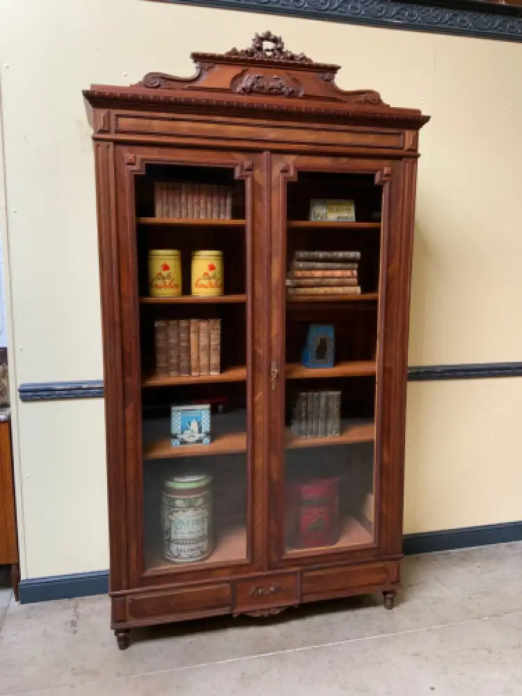 Antiker Jugendstil Geschirrschrank, Vitrine, Bücherschrank - Lieferung möglich! 2