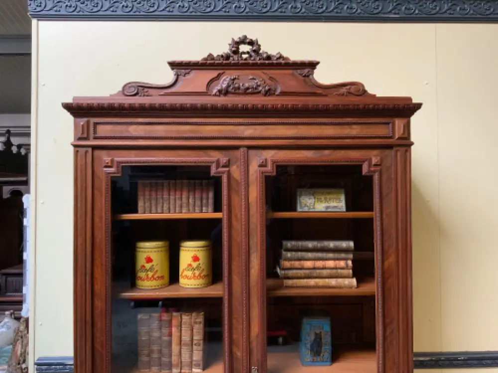 Antiker Jugendstil Geschirrschrank, Vitrine, Bücherschrank - Lieferung möglich! 5