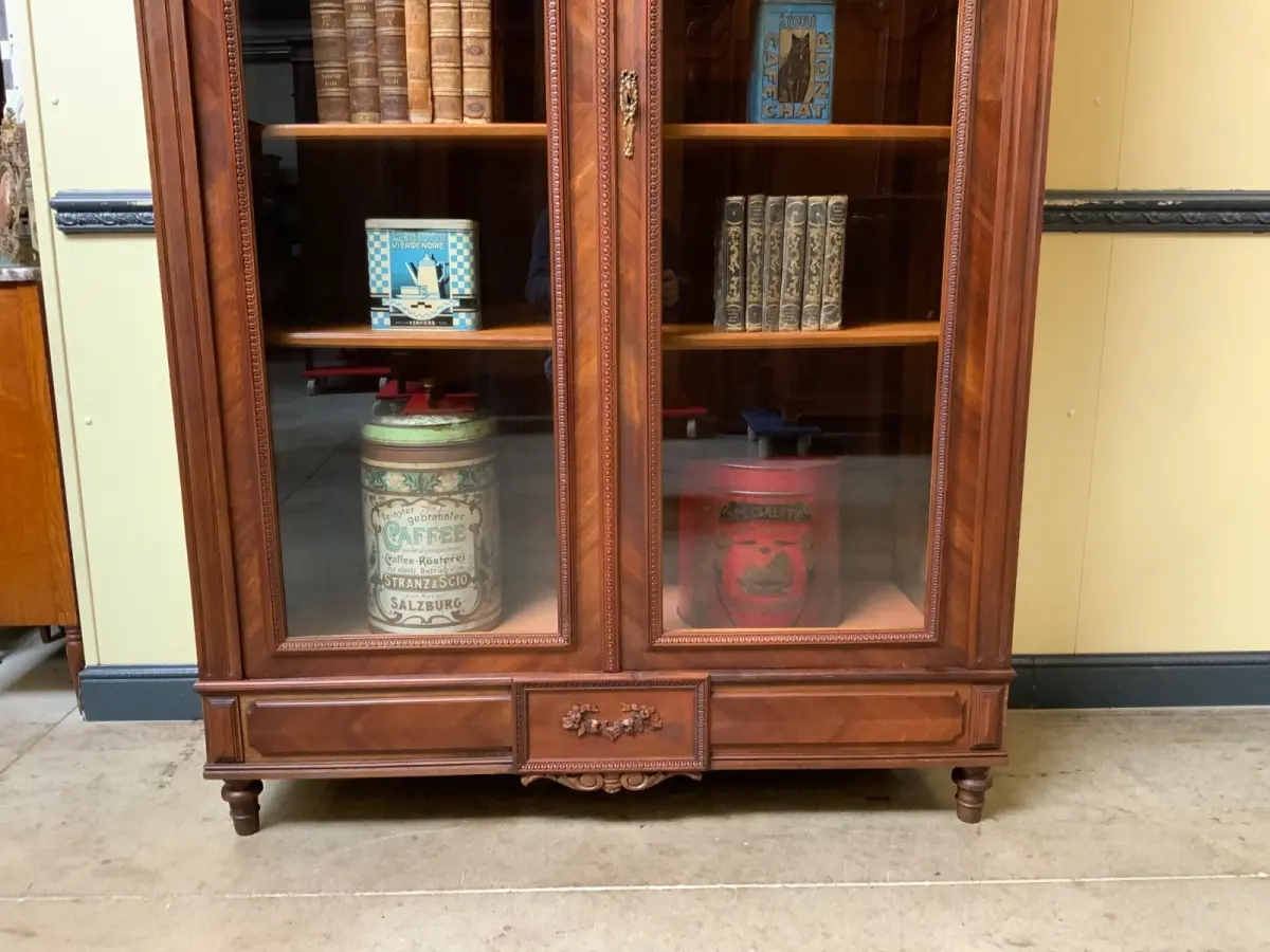 Antiker Jugendstil Geschirrschrank, Vitrine, Bücherschrank - Lieferung möglich! 6