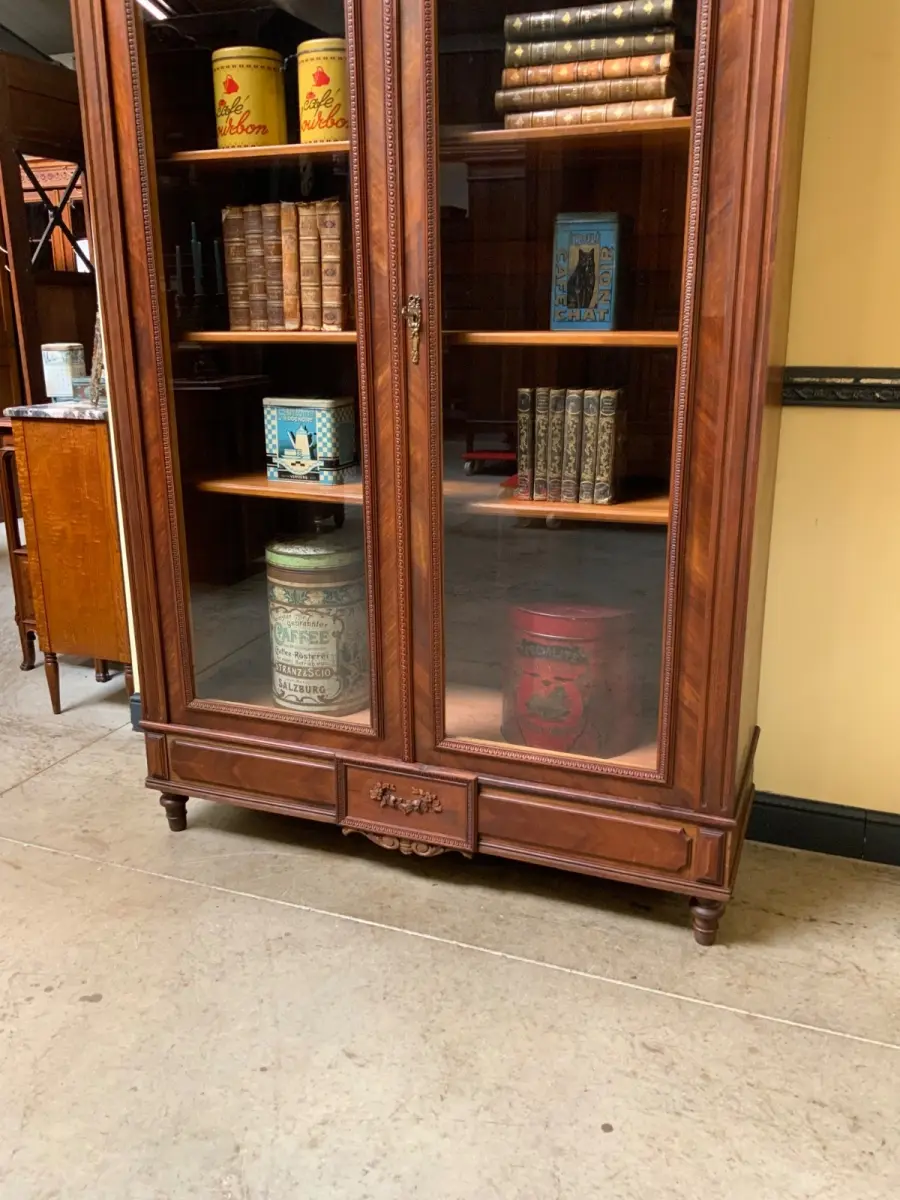 Antiker Jugendstil Geschirrschrank, Vitrine, Bücherschrank - Lieferung möglich! 8