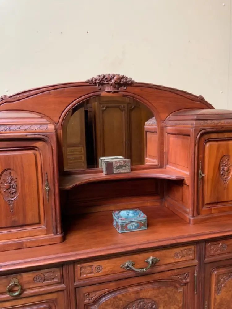 Antik - Buffet, Vitrine, Kredenz, Nußbaum, - Jugendstil -  Lieferung möglich! 10