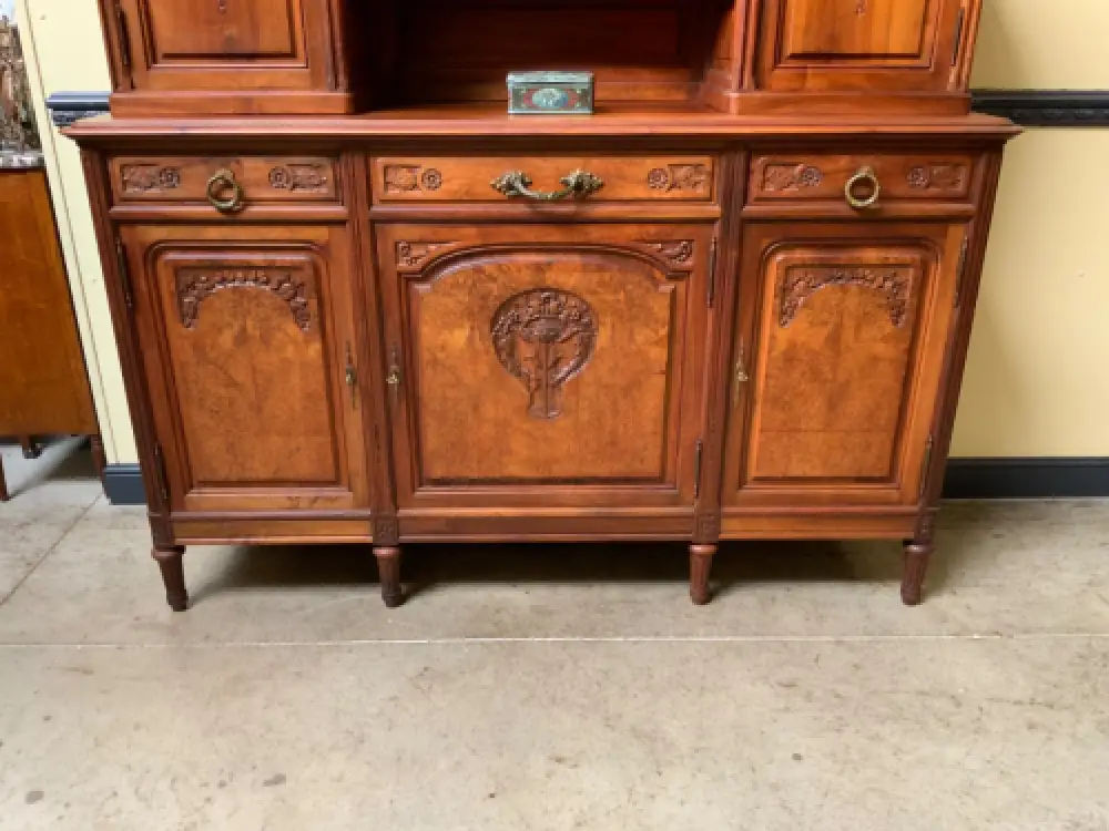 Antik - Buffet, Vitrine, Kredenz, Nußbaum, - Jugendstil -  Lieferung möglich! 13