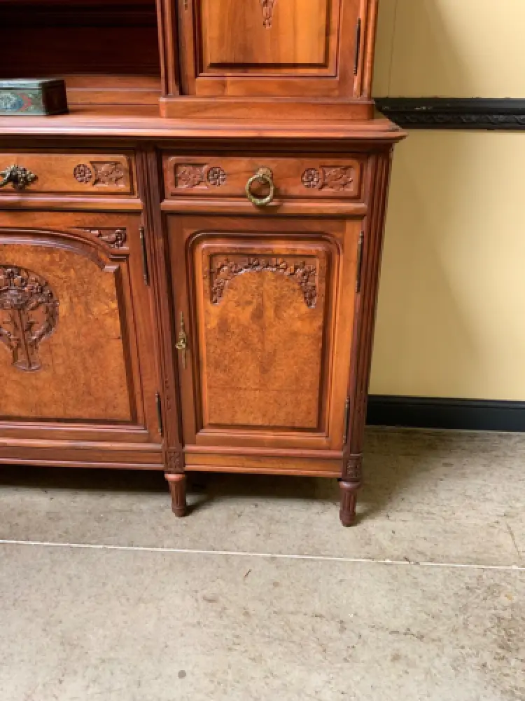 Antik - Buffet, Vitrine, Kredenz, Nußbaum, - Jugendstil -  Lieferung möglich! 14