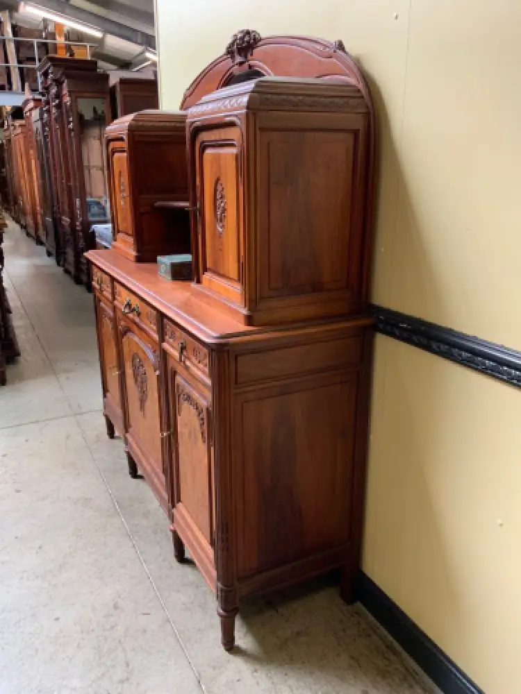Antik - Buffet, Vitrine, Kredenz, Nußbaum, - Jugendstil -  Lieferung möglich! 3