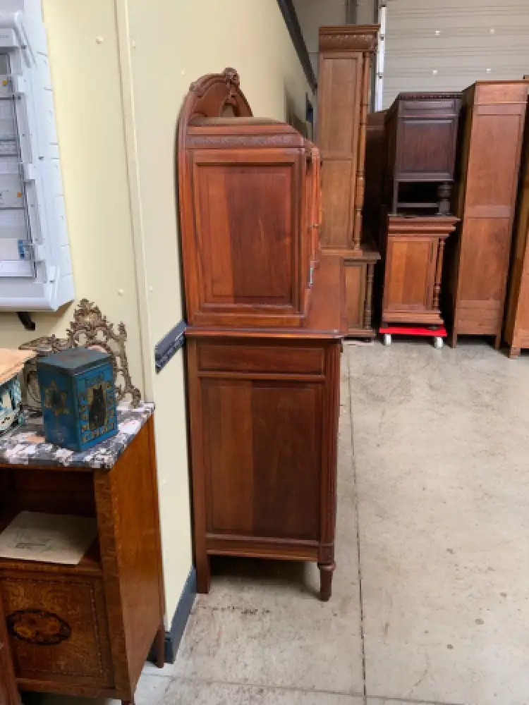 Antik - Buffet, Vitrine, Kredenz, Nußbaum, - Jugendstil -  Lieferung möglich! 4