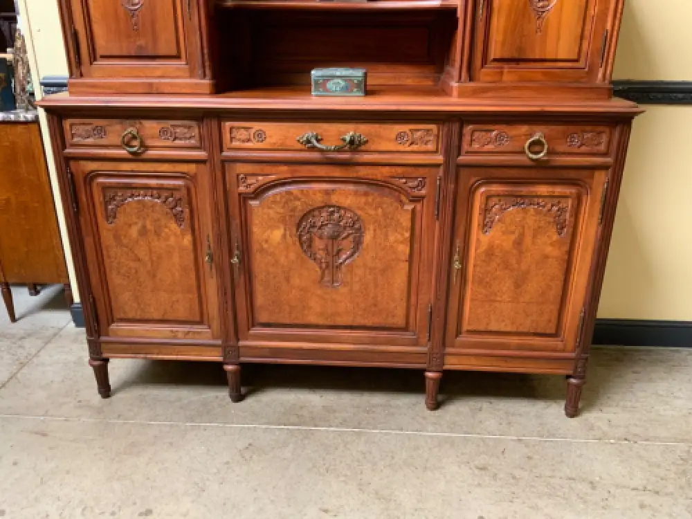 Antik - Buffet, Vitrine, Kredenz, Nußbaum, - Jugendstil -  Lieferung möglich! 6