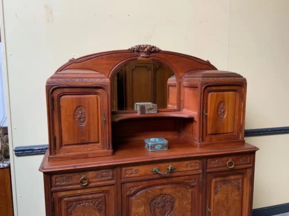 Antik - Buffet, Vitrine, Kredenz, Nußbaum, - Jugendstil -  Lieferung möglich! 8