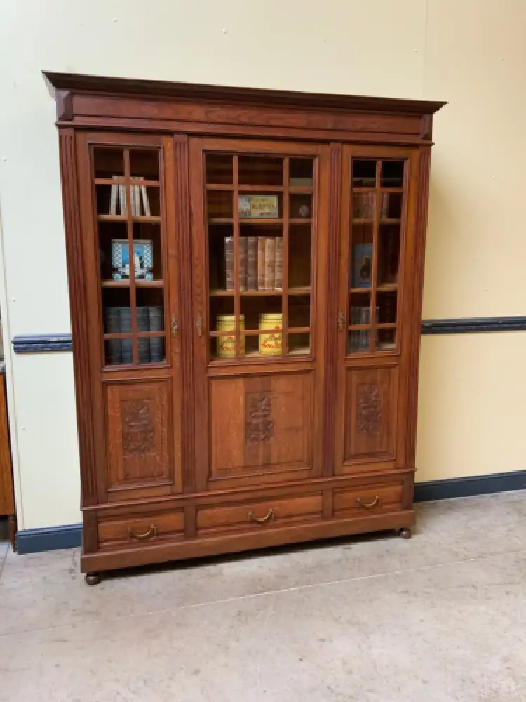 Antik - Bücherschrank, Vitrine - Jugendstil - Lieferung möglich! 1