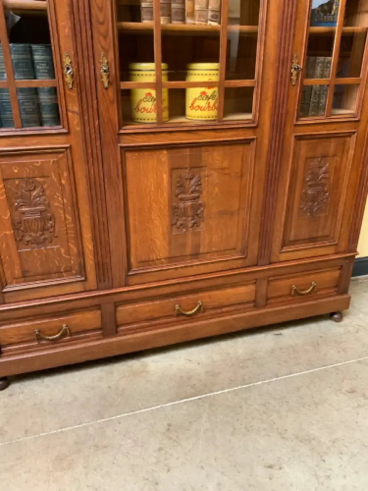 Antik - Bücherschrank, Vitrine - Jugendstil - Lieferung möglich! 11