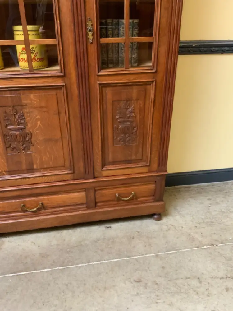 Antik - Bücherschrank, Vitrine - Jugendstil - Lieferung möglich! 12