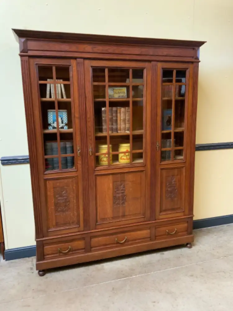 Antik - Bücherschrank, Vitrine - Jugendstil - Lieferung möglich! 13