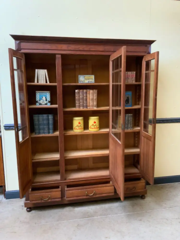 Antik - Bücherschrank, Vitrine - Jugendstil - Lieferung möglich! 15