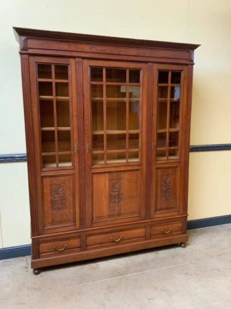 Antik - Bücherschrank, Vitrine - Jugendstil - Lieferung möglich! 16