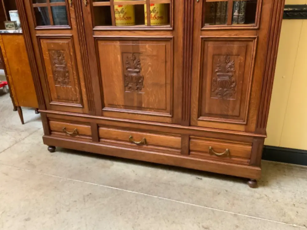 Antik - Bücherschrank, Vitrine - Jugendstil - Lieferung möglich! 7