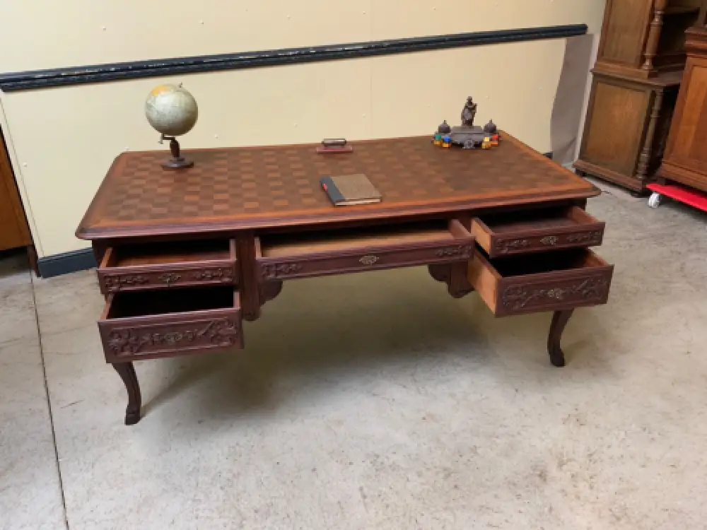 Antik - Schreibtisch, Armlehnstuhl - Historismus, Louis XV - Lieferung möglich! 12