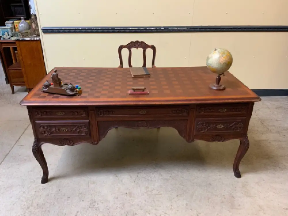 Antik - Schreibtisch, Armlehnstuhl - Historismus, Louis XV - Lieferung möglich! 16