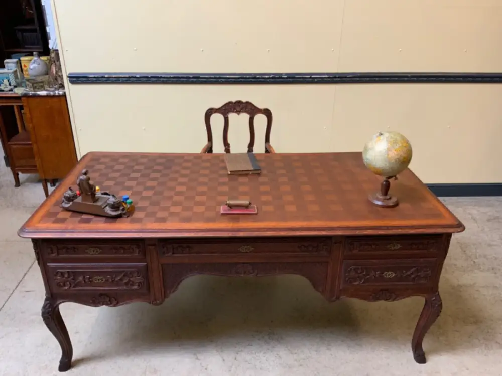 Antik - Schreibtisch, Armlehnstuhl - Historismus, Louis XV - Lieferung möglich! 17