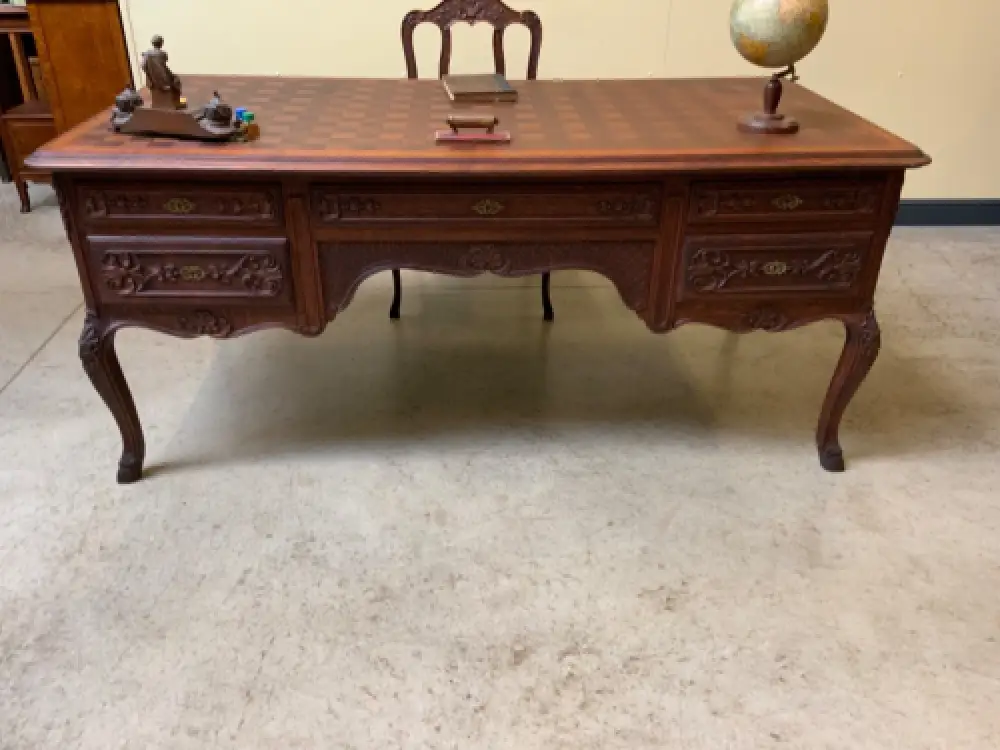Antik - Schreibtisch, Armlehnstuhl - Historismus, Louis XV - Lieferung möglich! 18