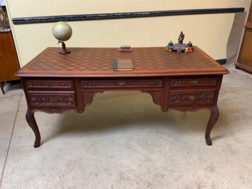 Antik - Schreibtisch, Armlehnstuhl - Historismus, Louis XV - Lieferung möglich! 2