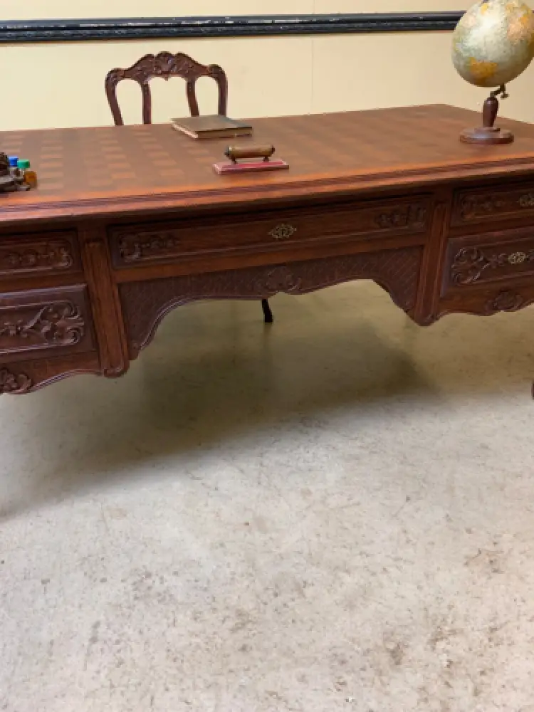 Antik - Schreibtisch, Armlehnstuhl - Historismus, Louis XV - Lieferung möglich! 20