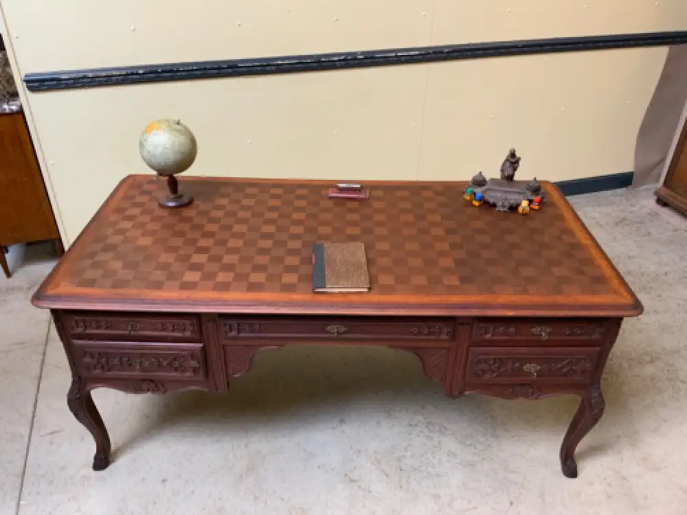 Antik - Schreibtisch, Armlehnstuhl - Historismus, Louis XV - Lieferung möglich! 3