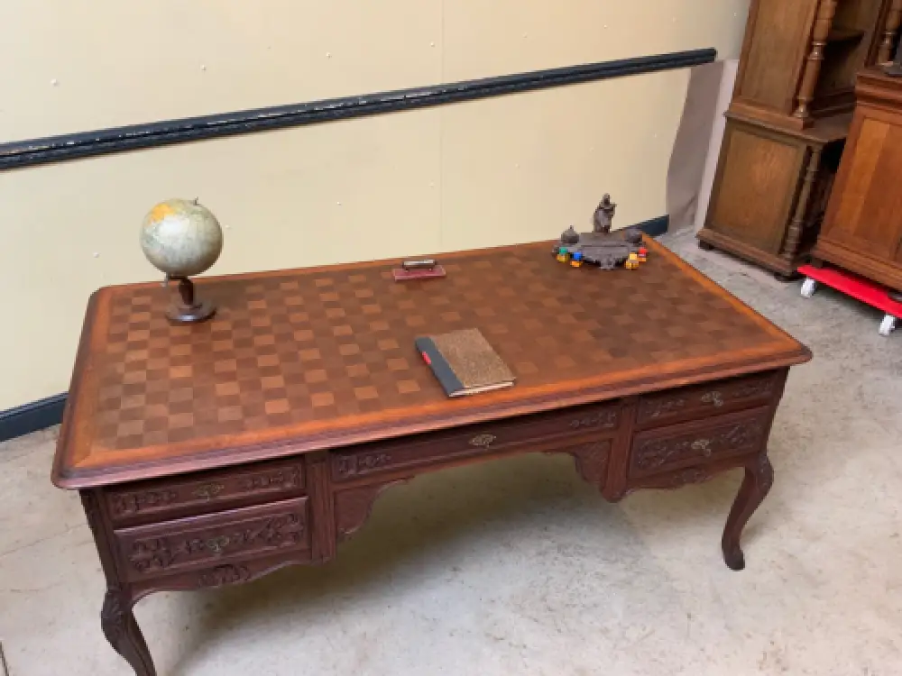 Antik - Schreibtisch, Armlehnstuhl - Historismus, Louis XV - Lieferung möglich! 4