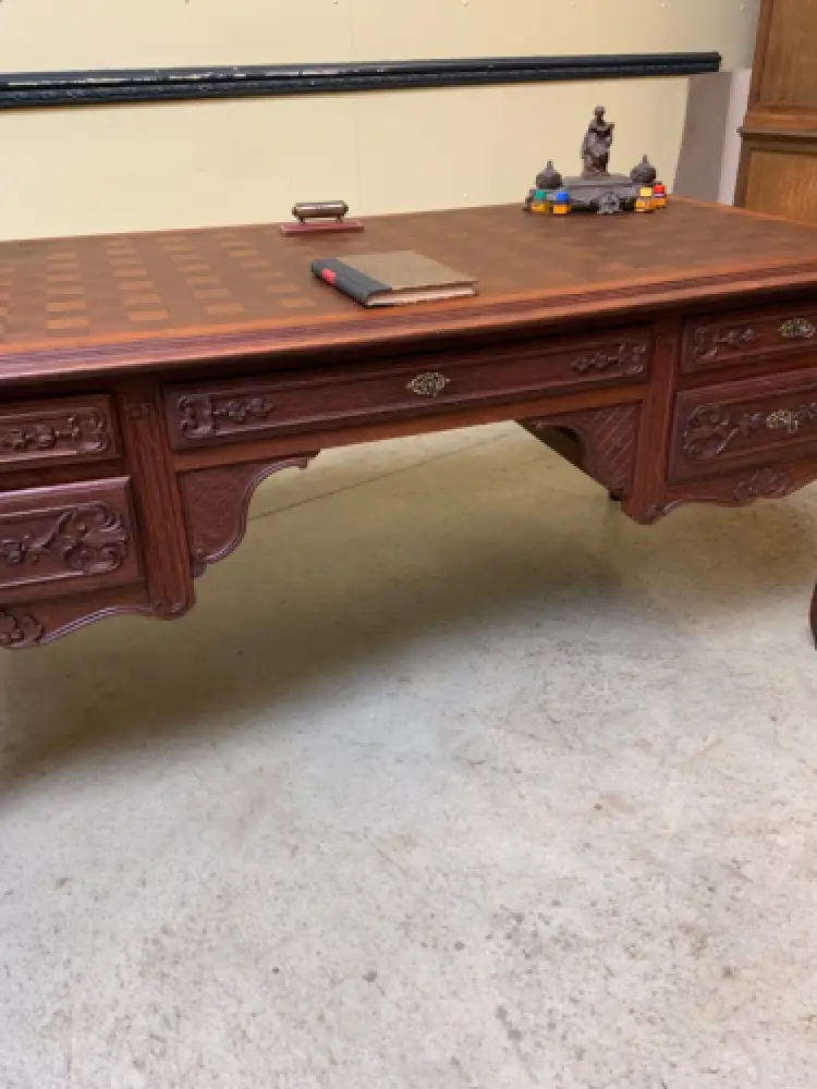 Antik - Schreibtisch, Armlehnstuhl - Historismus, Louis XV - Lieferung möglich! 9