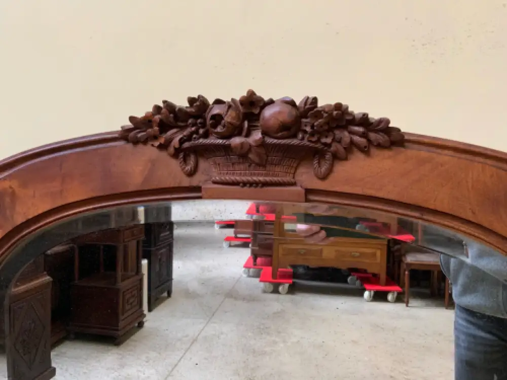 Antik - Nußbaum Spiegel - Jugendstil -  Lieferung möglich! 6