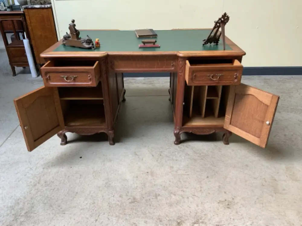 Antik - Doppelseitiger Schreibtisch - Jugendstil - Lieferung möglich! 19