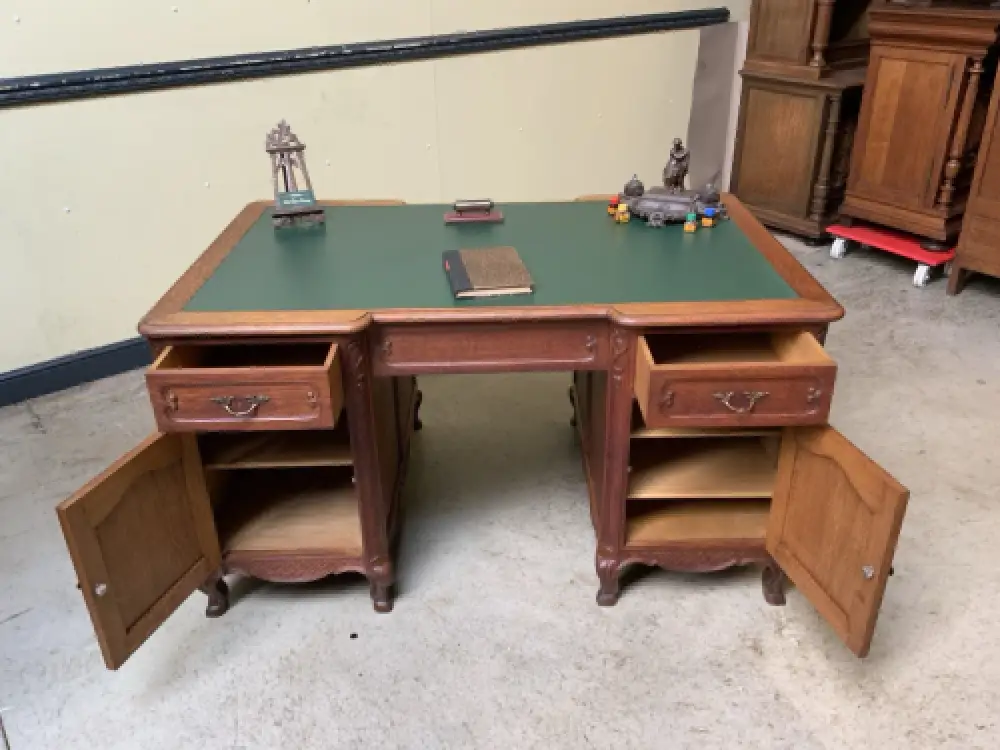 Antik - Doppelseitiger Schreibtisch - Jugendstil - Lieferung möglich! 9