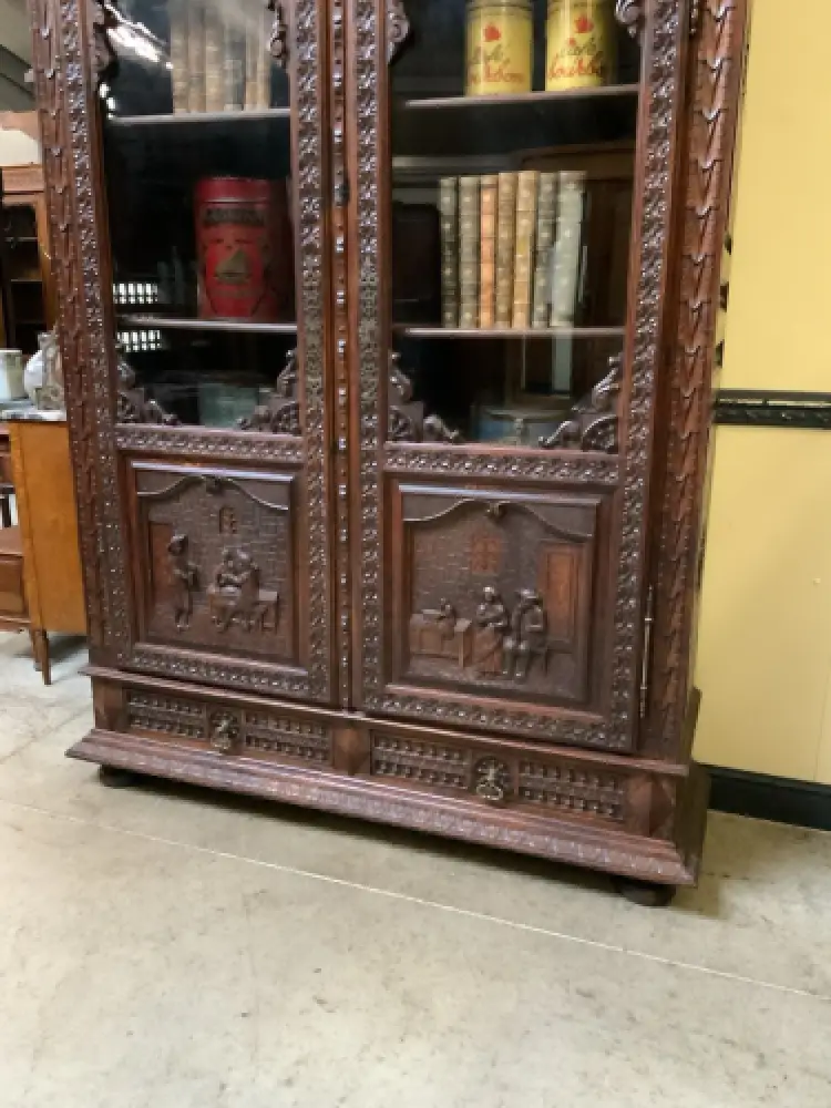 Antike imposante Bretonische Vitrine, Bücherschrank ,   -  Lieferung möglich! 11
