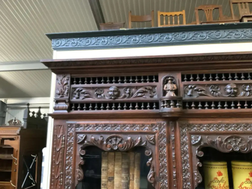 Antike imposante Bretonische Vitrine, Bücherschrank ,   -  Lieferung möglich! 15