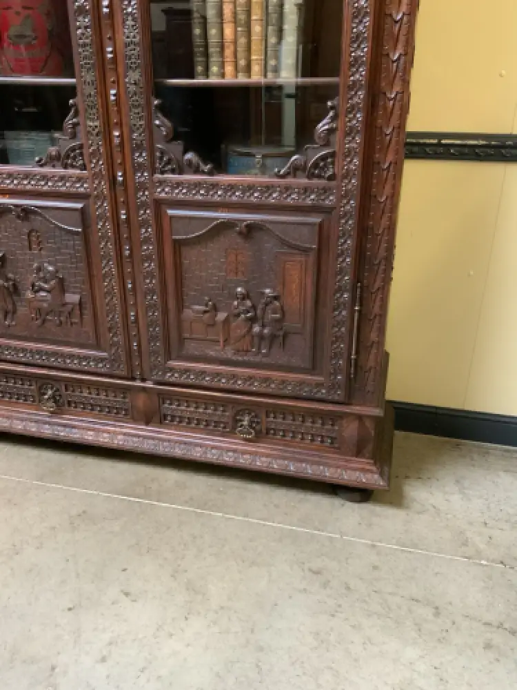 Antike imposante Bretonische Vitrine, Bücherschrank ,   -  Lieferung möglich! 17