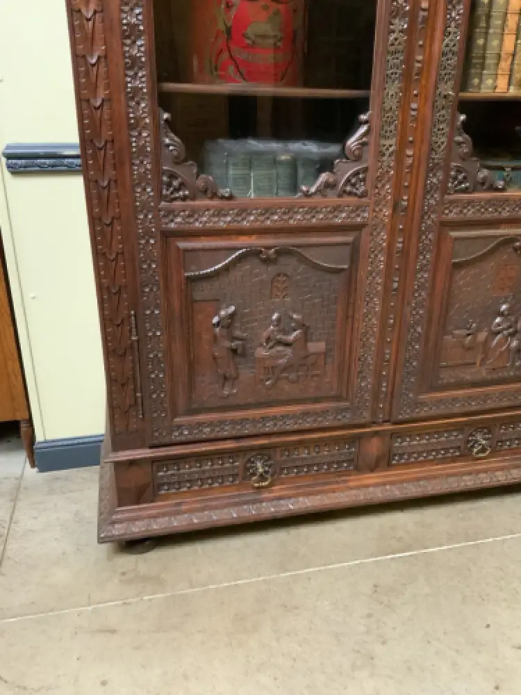 Antike imposante Bretonische Vitrine, Bücherschrank ,   -  Lieferung möglich! 18