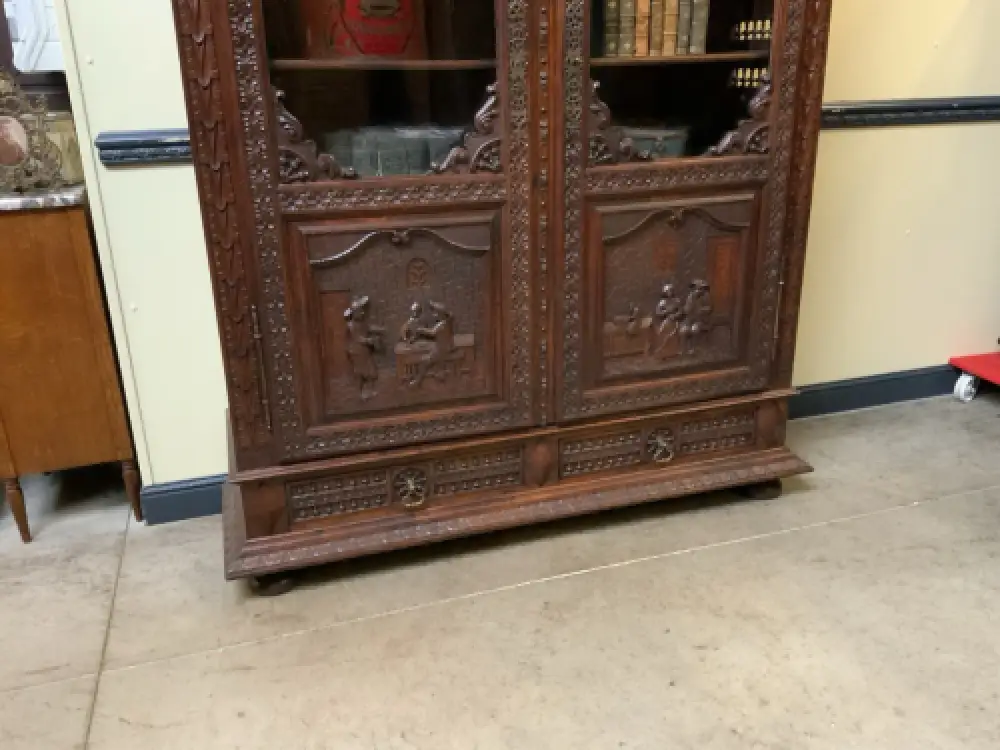 Antike imposante Bretonische Vitrine, Bücherschrank ,   -  Lieferung möglich! 7