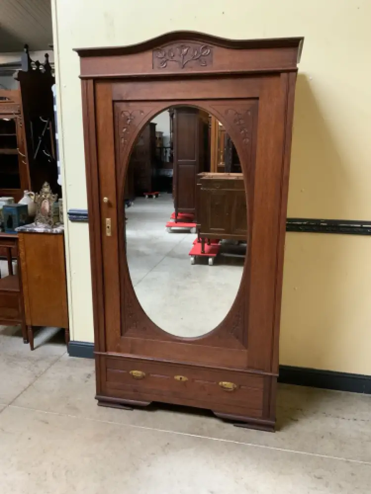 Antiker Jugendstil Wäscheschrank, Kleiderschrank -   Lieferung möglich! 0