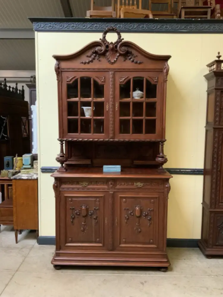 Antik - Imposantes Buffet, Kredenz, Vitrine, - Jugendstil - Lieferung möglich! 0