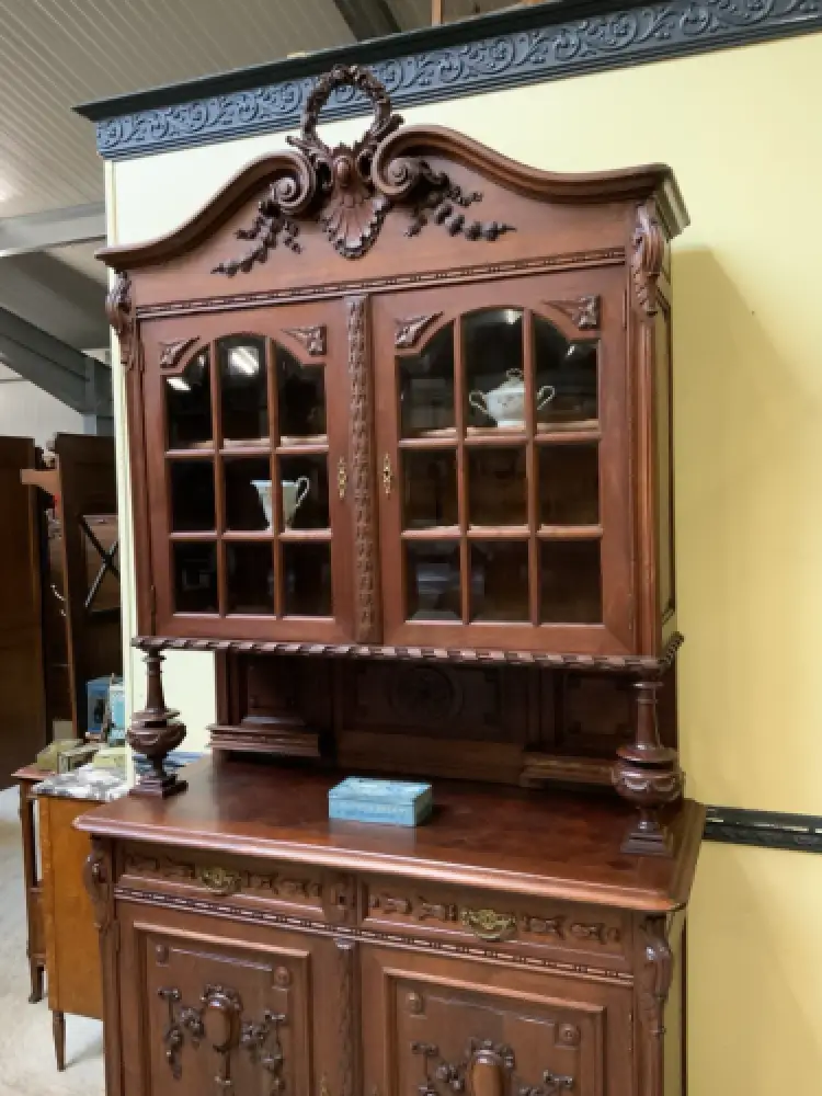 Antik - Imposantes Buffet, Kredenz, Vitrine, - Jugendstil - Lieferung möglich! 11