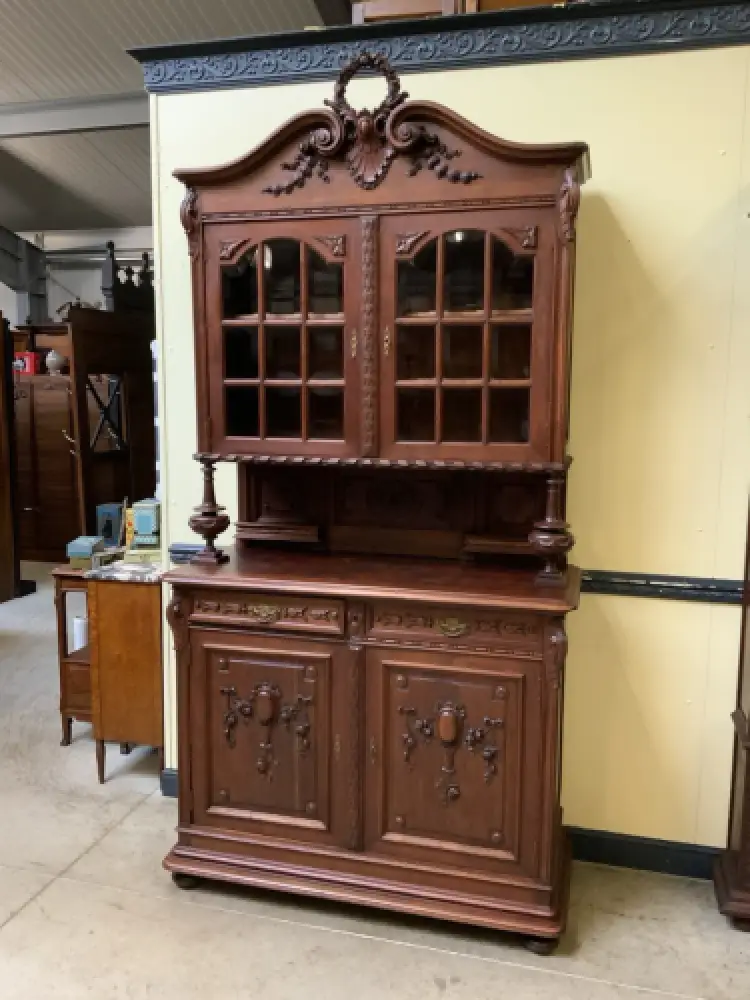 Antik - Imposantes Buffet, Kredenz, Vitrine, - Jugendstil - Lieferung möglich! 22