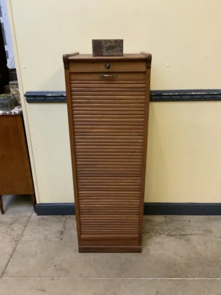 Antiker Art Deco Rollladen Archivschrank - Lieferung möglich! 0