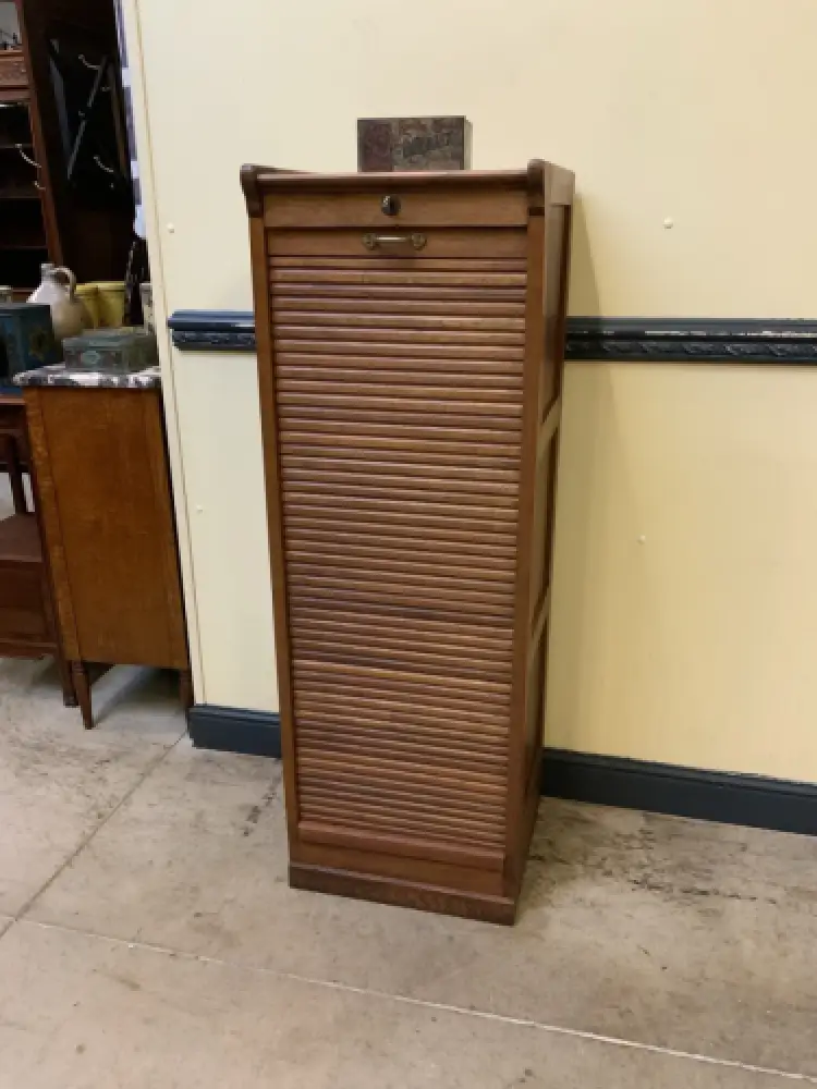 Antiker Art Deco Rollladen Archivschrank - Lieferung möglich! 1