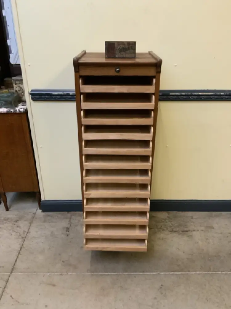 Antiker Art Deco Rollladen Archivschrank - Lieferung möglich! 12