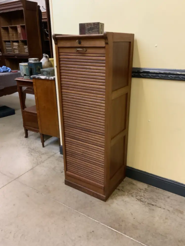 Antiker Art Deco Rollladen Archivschrank - Lieferung möglich! 2