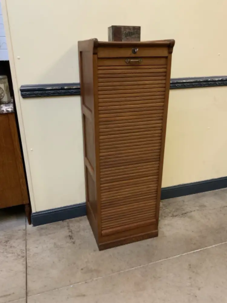 Antiker Art Deco Rollladen Archivschrank - Lieferung möglich! 3