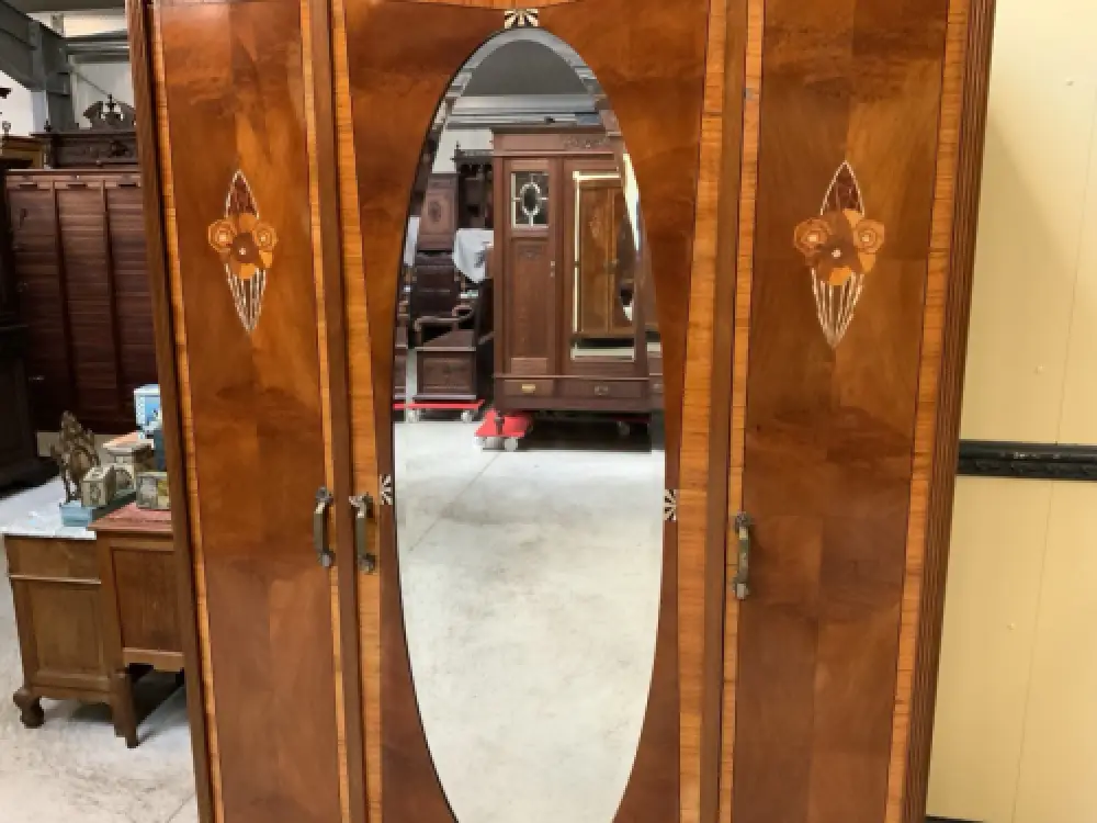 Antik - Kleiderschrank, Wäscheschrank, Intarsien -Art Deco -  Lieferung möglich! 9