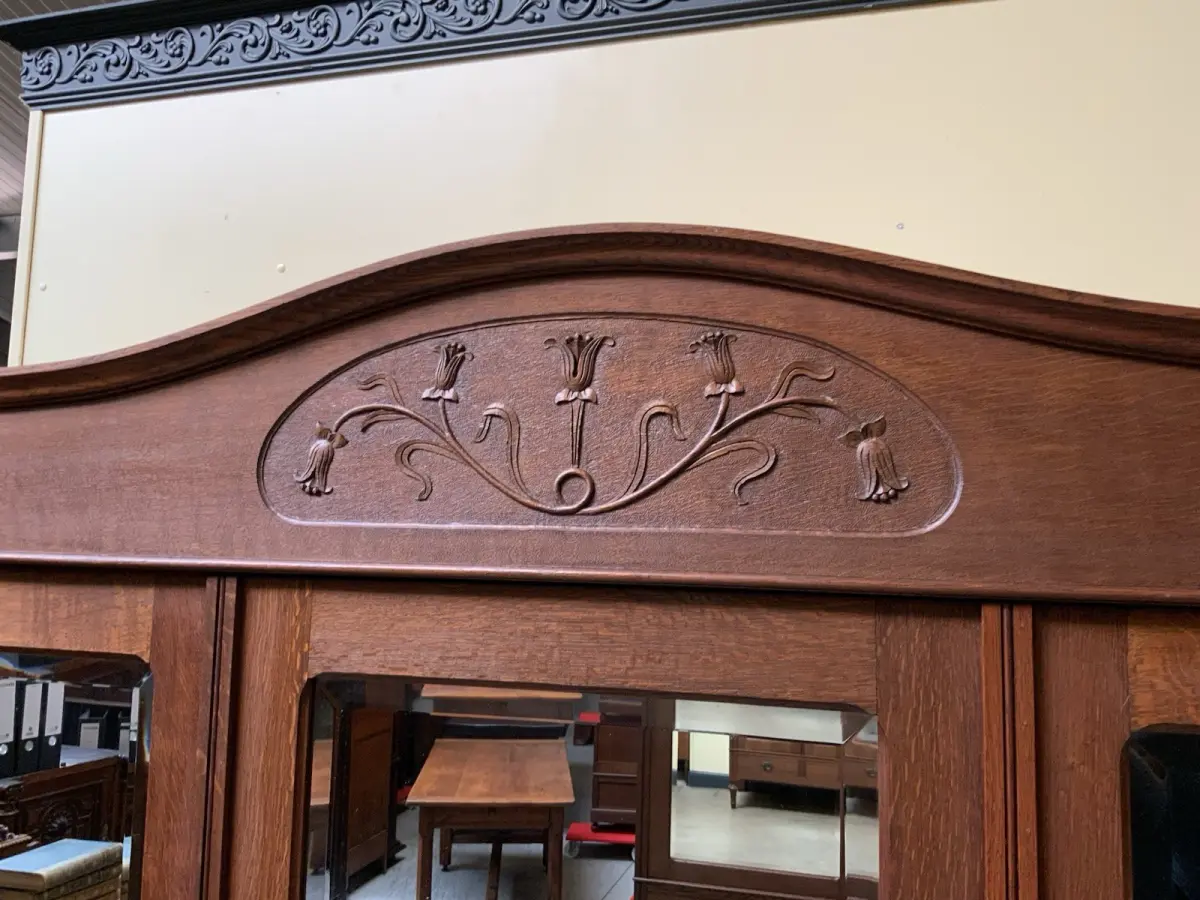 Antik - Kleiderschrank, Garderobenschrank - Jugendstil - Lieferung möglich! 9